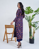 Navy Blue Block Print Dress