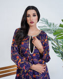 Navy Blue Block Print Dress