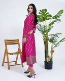 Fuchsia Block Print Dress