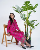 Fuchsia Block Print Dress