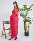 Pink Block Print Dress