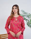 Pink Block Print Dress