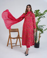 Pink Block Print Dress