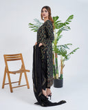 Black Block Print Dress